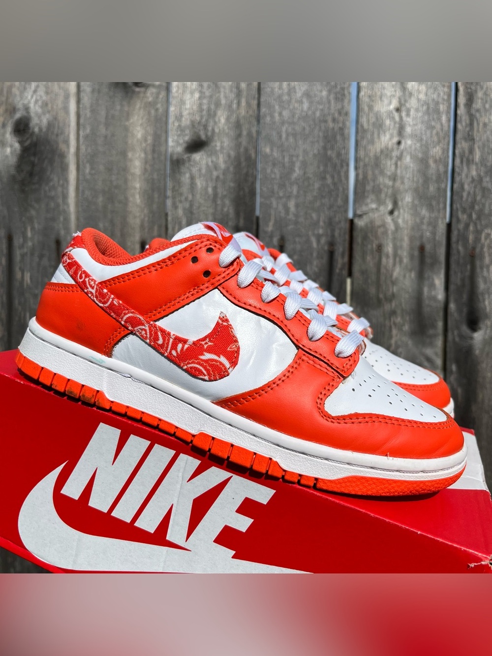 Nike dunk low orange paisley size 6.5 women